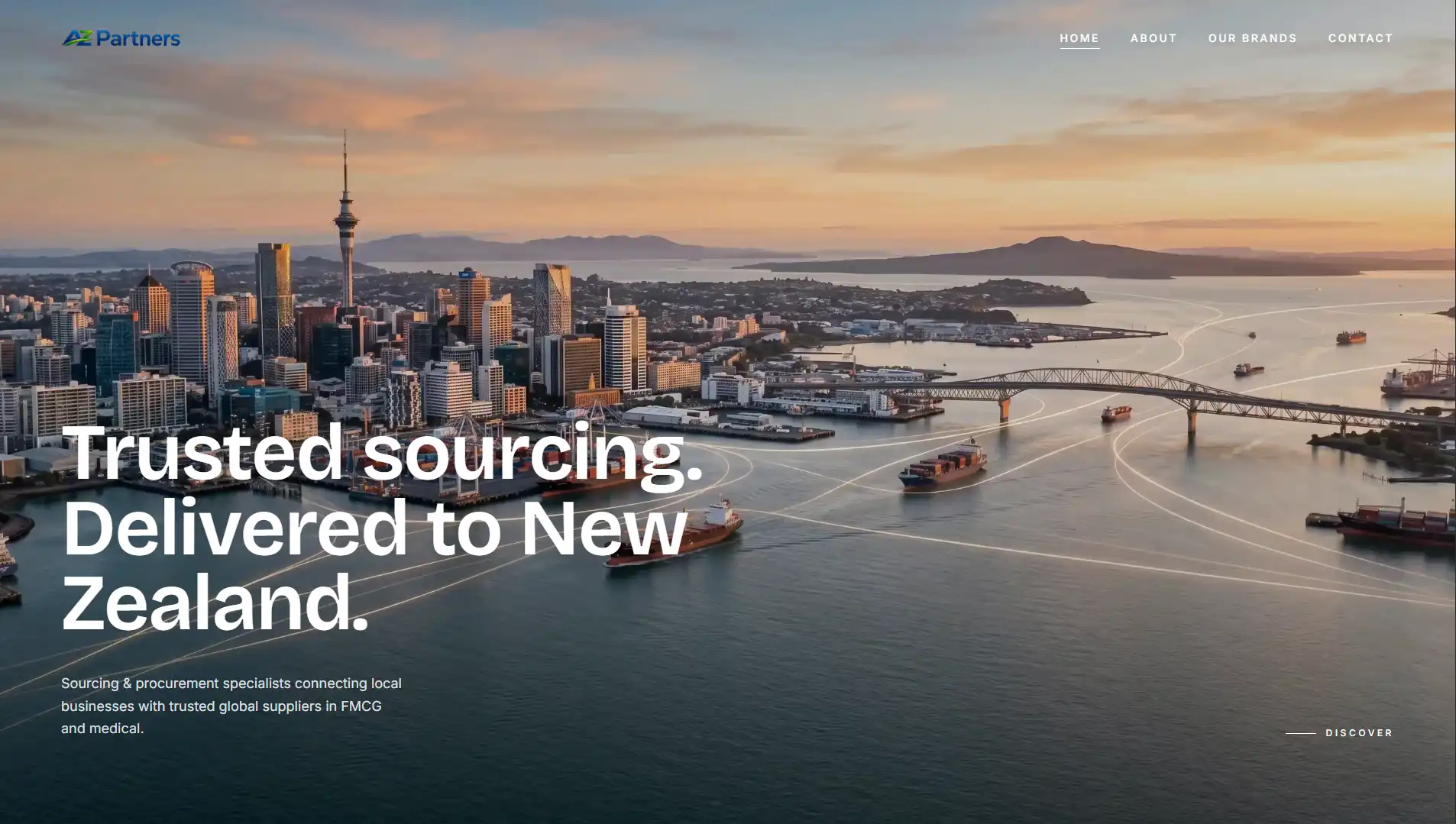 AZ Partners homepage - Trusted sourcing. Delivered to New Zealand.