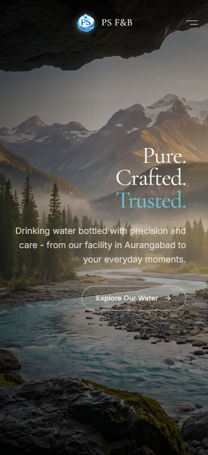 PS Foods & Beverages - Mobile Responsive Interface